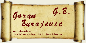 Goran Burojević vizit kartica